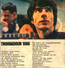 Troubadour, liedjeszanger van het jaar 1996